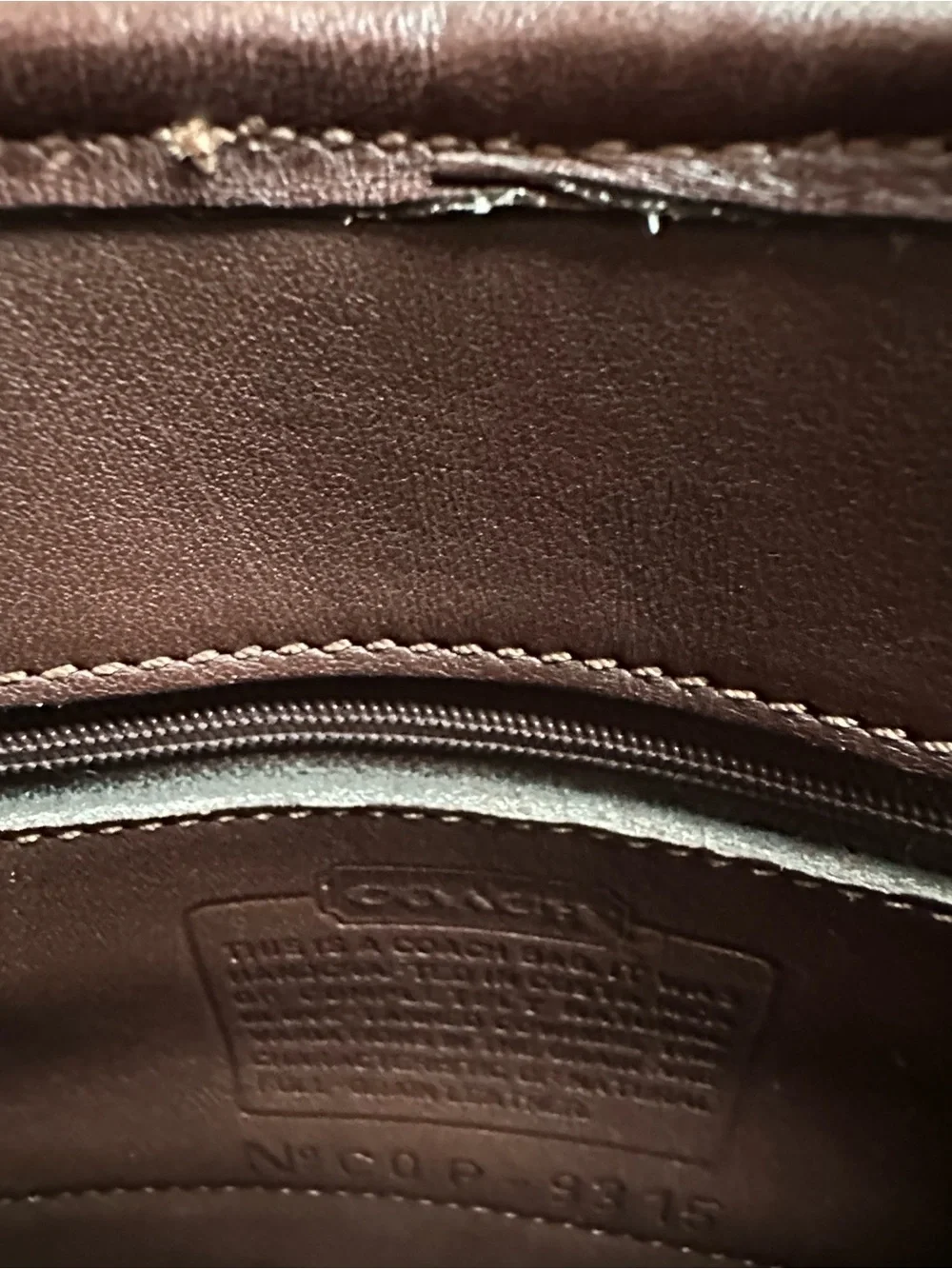 Coach Brown Leather Backpack